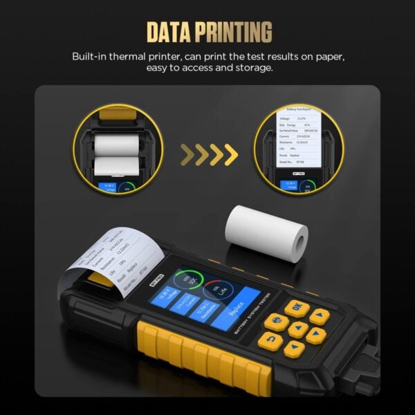 Autool BT760 Car Battery System Tester | 3.2-Inch HD Color Screen | Built-in Data Printer - Image 3