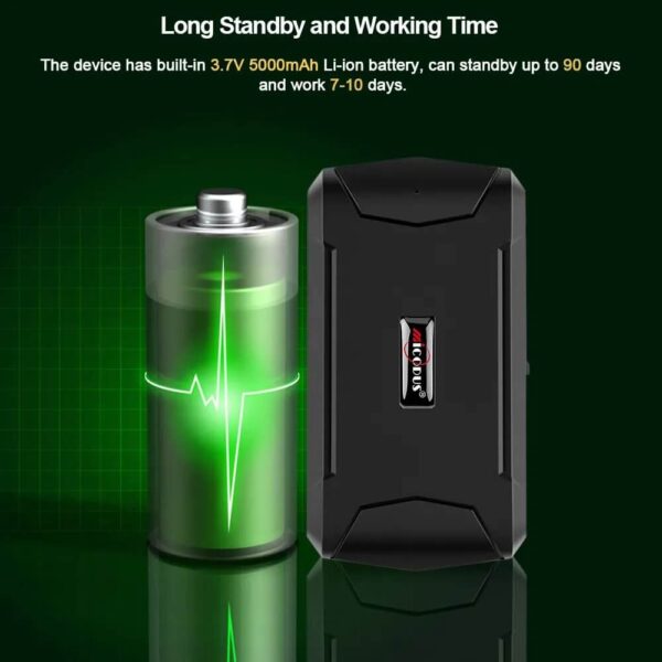 Magnetic GPS Tracker with 5000mAh Battery | Real-Time Tracking, Voice Monitoring, Temperature Sensor, IP65 Waterproof, Lifetime Free App Access - Image 9