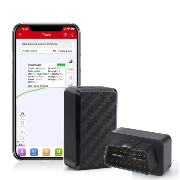 Mini OBD2 GPS Tracker for Car – Real-Time Vehicle Tracking Device with Voice Monitor, Overspeed Alarm & Lifetime Free App