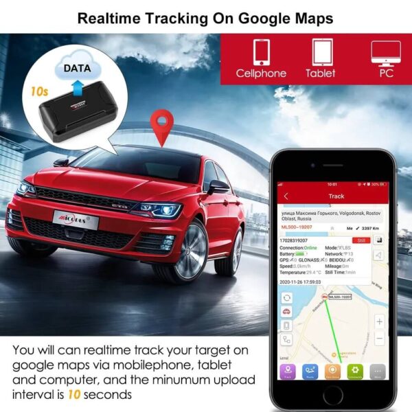 Magnetic GPS Tracker with 5000mAh Battery | Real-Time Tracking, Voice Monitoring, Temperature Sensor, IP65 Waterproof, Lifetime Free App Access - Image 10
