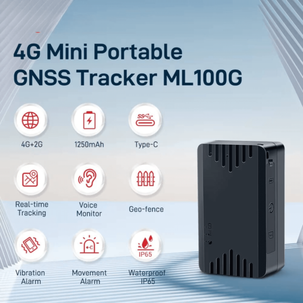 ML100G 4G Mini GPS Tracker with Voice Monitoring, 15-Day Battery & IP65 Waterproofing | Real-Time Portable Tracker for Vehicles, Assets & Personal Safety - Image 2