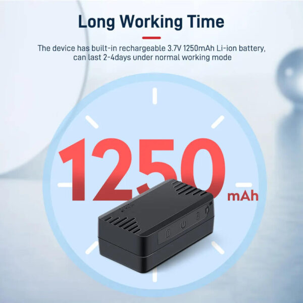 ML100G 4G Mini GPS Tracker with Voice Monitoring, 15-Day Battery & IP65 Waterproofing | Real-Time Portable Tracker for Vehicles, Assets & Personal Safety - Image 3
