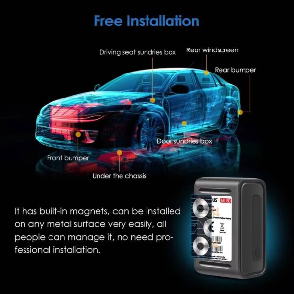 ML150 Mini Magnetic GPS Tracker with 1500mAh Battery, Voice Monitoring & IP65 Waterproofing | Real-Time Tracking for Vehicles, Assets & Personal Safety - Image 5