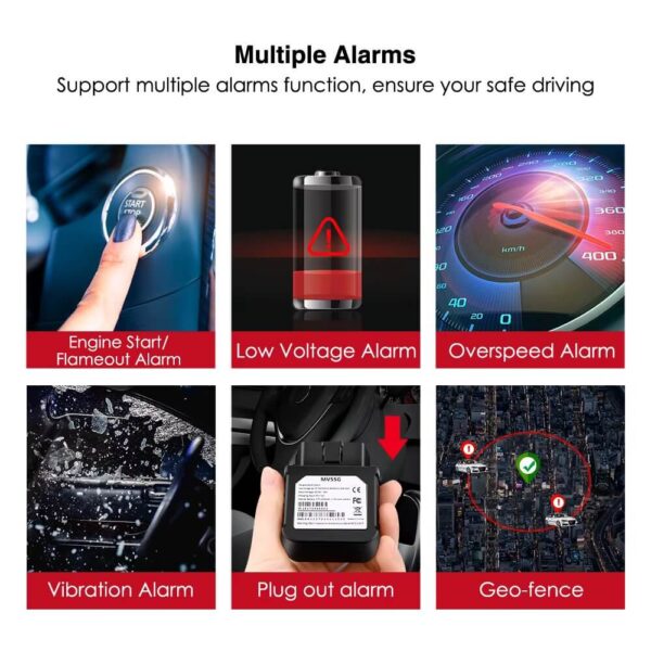 MV55G 4G OBDII GPS Tracker with Real-Time Tracking, CANbus Diagnostics & Voice Monitoring | Plug & Play Vehicle Tracker for Cars & Fleets - Image 5