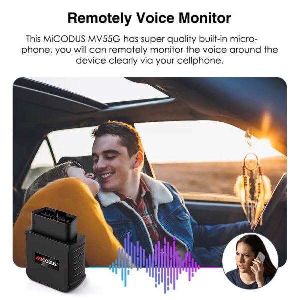 MV55G 4G OBDII GPS Tracker with Real-Time Tracking, CANbus Diagnostics & Voice Monitoring | Plug & Play Vehicle Tracker for Cars & Fleets - Image 6