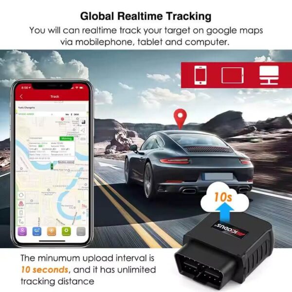 MV55G 4G OBDII GPS Tracker with Real-Time Tracking, CANbus Diagnostics & Voice Monitoring | Plug & Play Vehicle Tracker for Cars & Fleets - Image 2