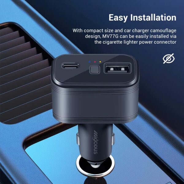 MV77G 4G GPS Tracker & USB Car Charger | Real-Time Vehicle Tracking, SOS Button, Voice Monitoring, Dual USB Ports, Lifetime Free App Access - Image 7