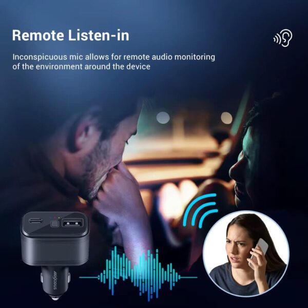 MV77G 4G GPS Tracker & USB Car Charger | Real-Time Vehicle Tracking, SOS Button, Voice Monitoring, Dual USB Ports, Lifetime Free App Access - Image 11