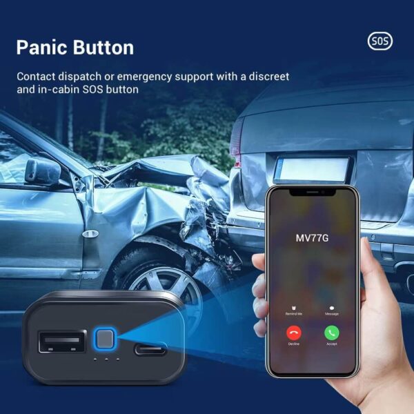 MV77G 4G GPS Tracker & USB Car Charger | Real-Time Vehicle Tracking, SOS Button, Voice Monitoring, Dual USB Ports, Lifetime Free App Access - Image 8