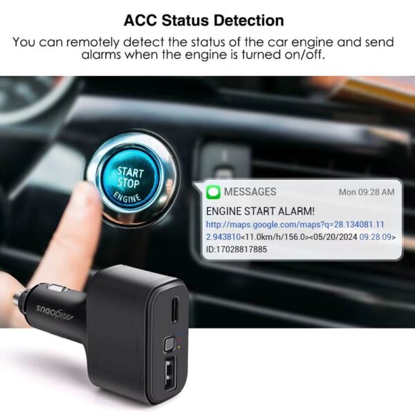 MV77G 4G GPS Tracker & USB Car Charger | Real-Time Vehicle Tracking, SOS Button, Voice Monitoring, Dual USB Ports, Lifetime Free App Access - Image 12