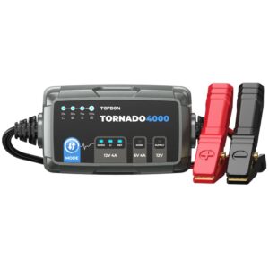 TOPDON Tornado 4000 | Smart Battery Charger | 6V/12V | 4A | IP65 | Power Supply Mode 13.5V