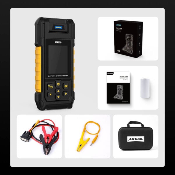 AUTOOL BT960 Battery Tester with Leakage Testing, Temp Monitoring, Printer & More - Image 2