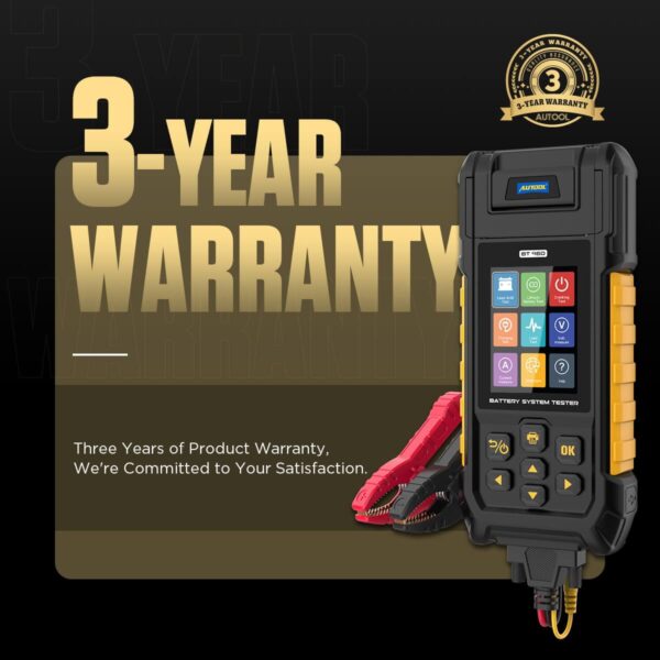 AUTOOL BT960 Battery Tester with Leakage Testing, Temp Monitoring, Printer & More - Image 15