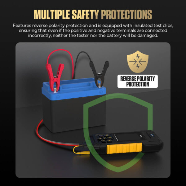 AUTOOL BT960 Battery Tester with Leakage Testing, Temp Monitoring, Printer & More - Image 9