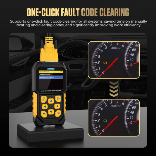 AUTOOL CS310 Odometer Reader – Multi-System Mileage Scanning with VIN, Fault-Code Clearing & Battery Diagnostics - Image 5