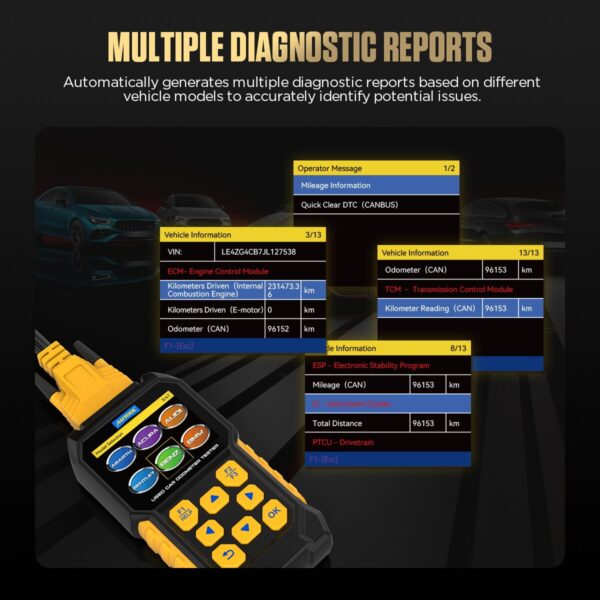 AUTOOL CS310 Odometer Reader – Multi-System Mileage Scanning with VIN, Fault-Code Clearing & Battery Diagnostics - Image 8