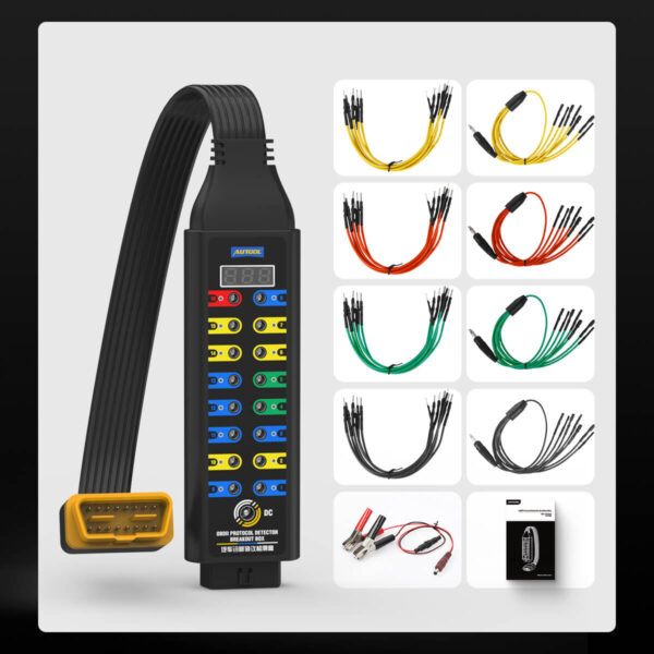 AUTOOL OBD2 Breakout Box Protocol Detector – Upgraded Version with LED Indicators, Voltage Display & Power Detection - Image 13