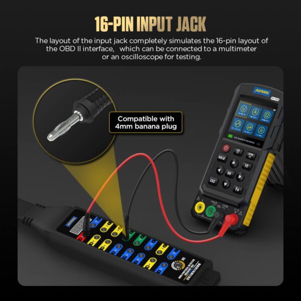 AUTOOL OBD2 Breakout Box Protocol Detector – Upgraded Version with LED Indicators, Voltage Display & Power Detection - Image 5