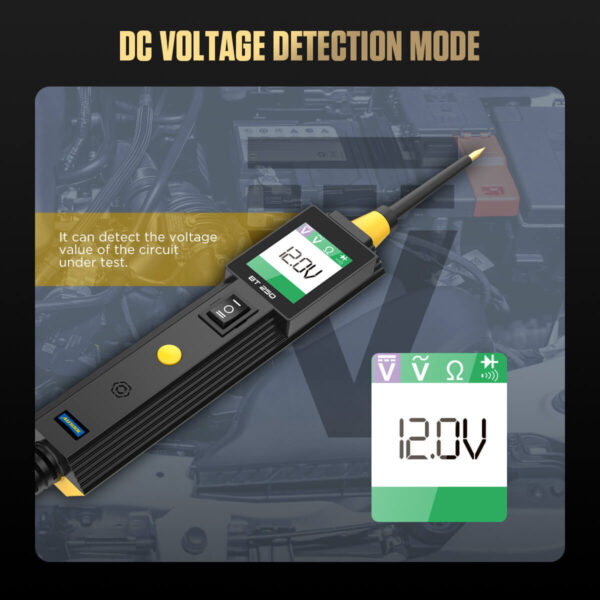 AUTOOL BT250 Automotive Electrical Circuit Tester with LCD Display and Overload Protection - Image 8