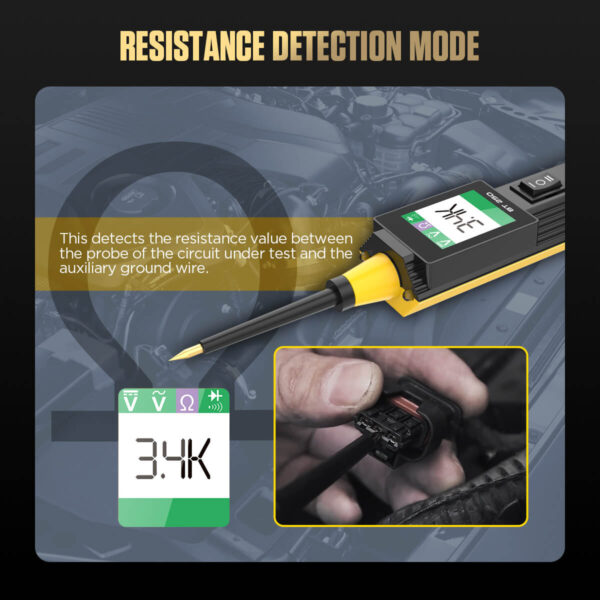 AUTOOL BT250 Automotive Electrical Circuit Tester with LCD Display and Overload Protection - Image 6