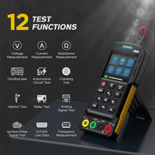 AUTOOL DM303 Professional Auto Diagnostic Multimeter with Oscilloscope & 12 Test Functions - Image 2