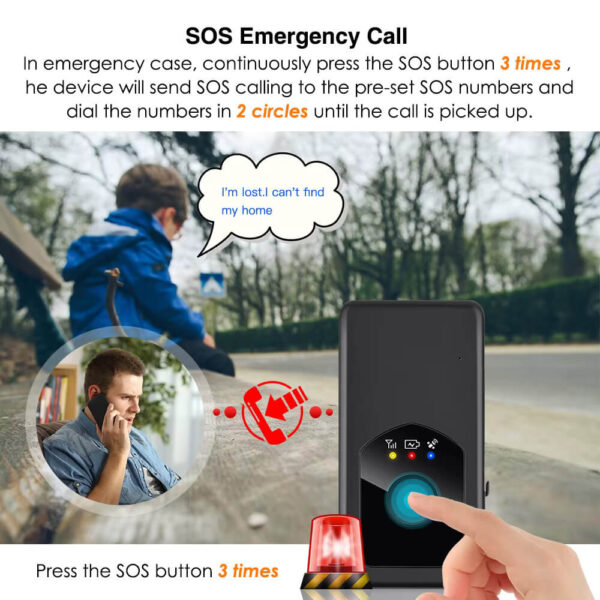 Micodus MP90G 3000mAh GPS Tracker with 4G, SOS, Voice Monitor & App Access - Image 6