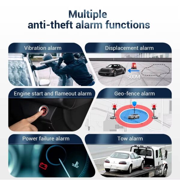Micodus MV810G 4G GPS Vehicle Tracker with Panic/SOS button, Voice Monitor & Door Alarm & More - Image 10