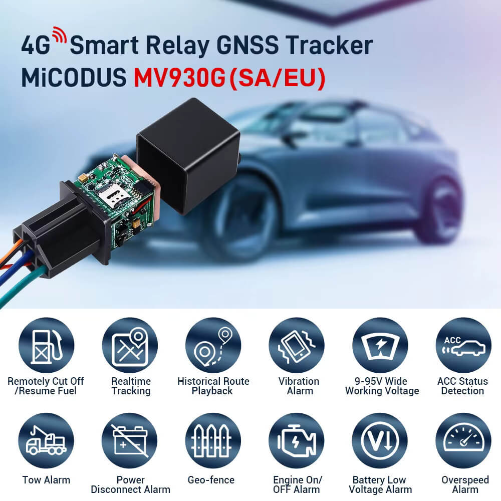 Micodus MV930G 4G Relay GPS Tracker with Remote Engine & Fuel Cut-Off & More - Image 3