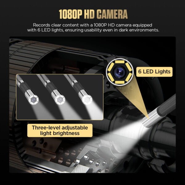 AUTOOL SVB308 360° Articulating Borescope with 1080p HD Camera, 4.3" Screen & Waterproof Probe - Image 5