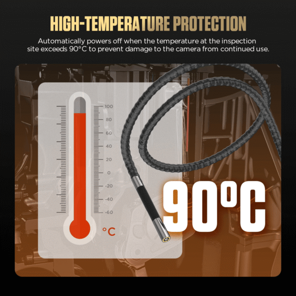 AUTOOL SVB308 360° Articulating Borescope with 1080p HD Camera, 4.3" Screen & Waterproof Probe - Image 3