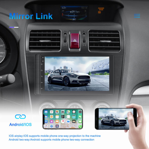 Double Din Universal 7-Inch Android 13 Car Stereo Wireless CarPlay, 2GB+64GB, GPS, Reverse Input, WiFi & Bluetooth & More - Image 11