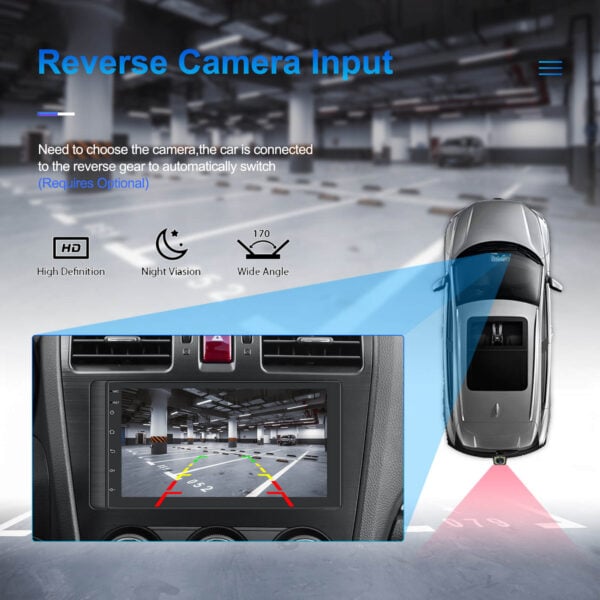 Double Din Universal 7-Inch Android 13 Car Stereo Wireless CarPlay, 2GB+64GB, GPS, Reverse Input, WiFi & Bluetooth & More - Image 4