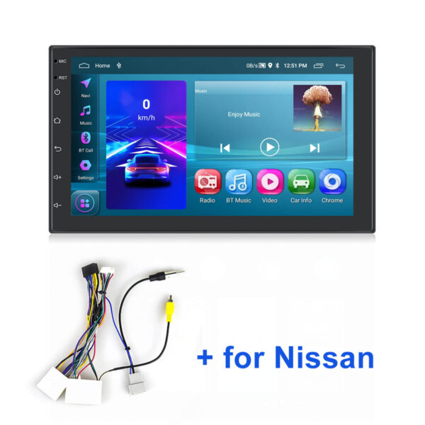 Double Din Universal 7-Inch Android 13 Car Stereo Wireless CarPlay, 2GB+64GB, GPS, Reverse Input, WiFi & Bluetooth & More - Image 23