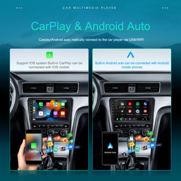 9" Android 2DIN Car Stereo | 2GB+64GB | CarPlay & Android Auto | GPS | WiFi | FM | Touchscreen - Image 12