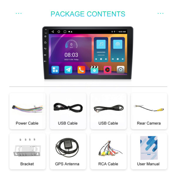 9" Android 2DIN Car Stereo | 2GB+64GB | CarPlay & Android Auto | GPS | WiFi | FM | Touchscreen - Image 17