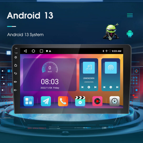 9" Android 2DIN Car Stereo | 2GB+64GB | CarPlay & Android Auto | GPS | WiFi | FM | Touchscreen - Image 3