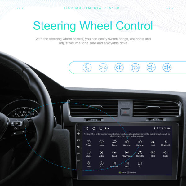 9" Android 2DIN Car Stereo | 2GB+64GB | CarPlay & Android Auto | GPS | WiFi | FM | Touchscreen - Image 8