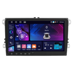 9-Inch Android 13 Double Din Car Stereo (VW & Seat) with Wireless Connection 4GB RAM + 64GB ROM (Passat,Golf,MK5,MK6,Jetta & More)