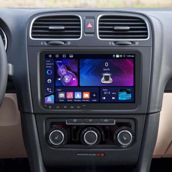 9-Inch Android 13 Double Din Car Stereo (VW & Seat) with Wireless Connection 4GB RAM + 64GB ROM (Passat,Golf,MK5,MK6,Jetta & More) - Image 4