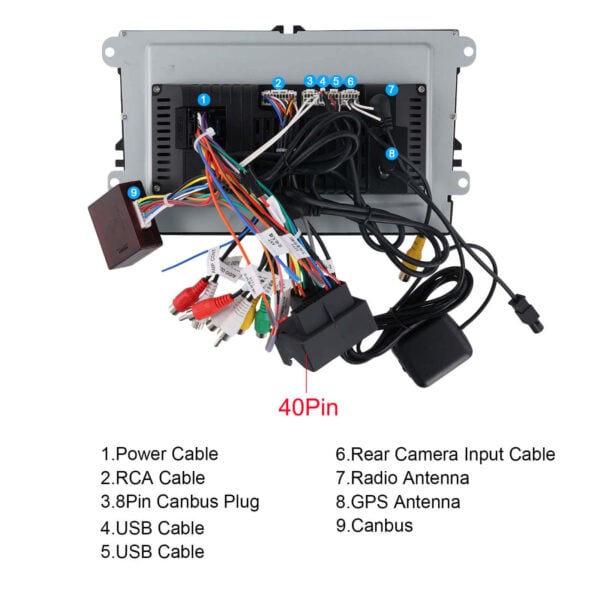 9-Inch Android 13 Double Din Car Stereo (VW & Seat) with Wireless Connection 4GB RAM + 64GB ROM (Passat,Golf,MK5,MK6,Jetta & More) - Image 18