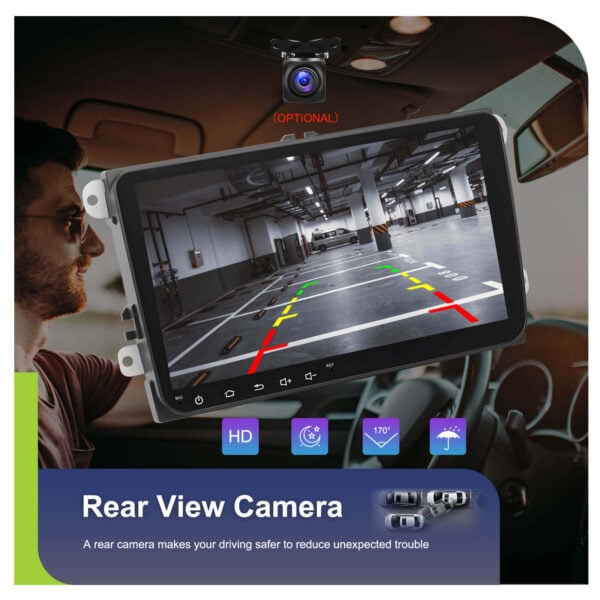 9-Inch Android 13 Double Din Car Stereo (VW & Seat) with Wireless Connection 4GB RAM + 64GB ROM (Passat,Golf,MK5,MK6,Jetta & More) - Image 10