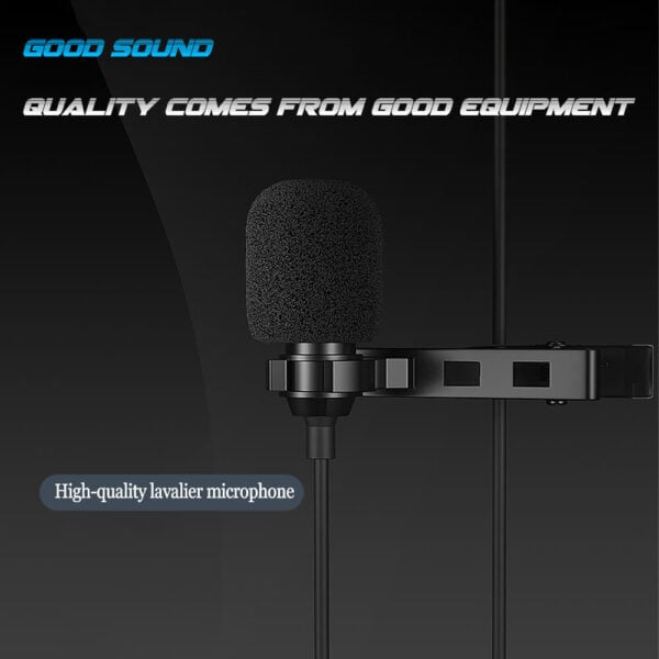 Lavalier Clip-On Microphone with Noise Reduction for Car Radio, Streaming & Interviews - Image 5