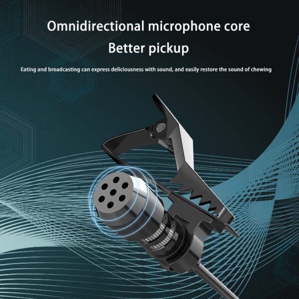 Lavalier Clip-On Microphone with Noise Reduction for Car Radio, Streaming & Interviews - Image 7