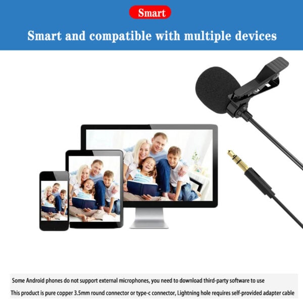 Lavalier Clip-On Microphone with Noise Reduction for Car Radio, Streaming & Interviews - Image 8
