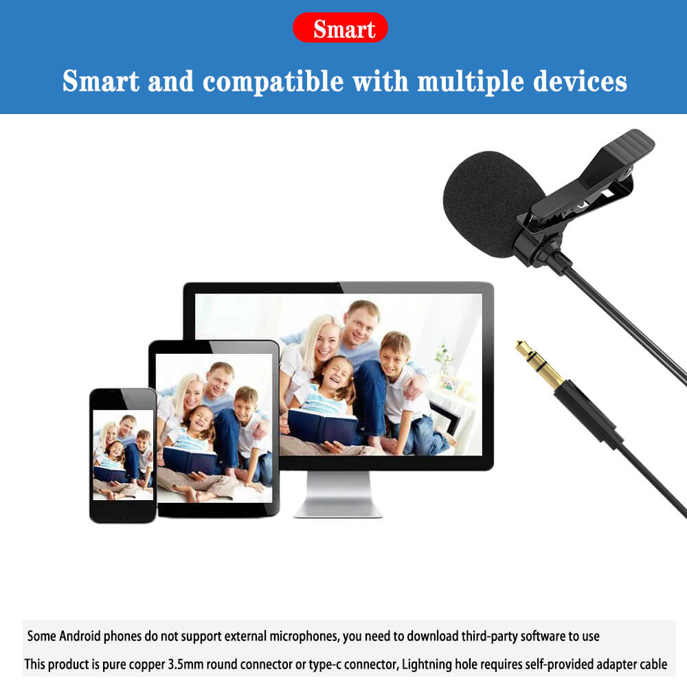 Lavalier Clip-On Microphone with Noise Reduction for Car Radio, Streaming & Interviews - Image 8