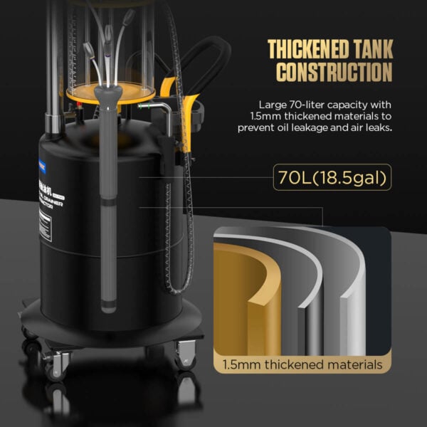 Autool OD720 Waste Oil Extractor & Oil Picker with Pneumatic Vacuum and Large Capacity - Image 9