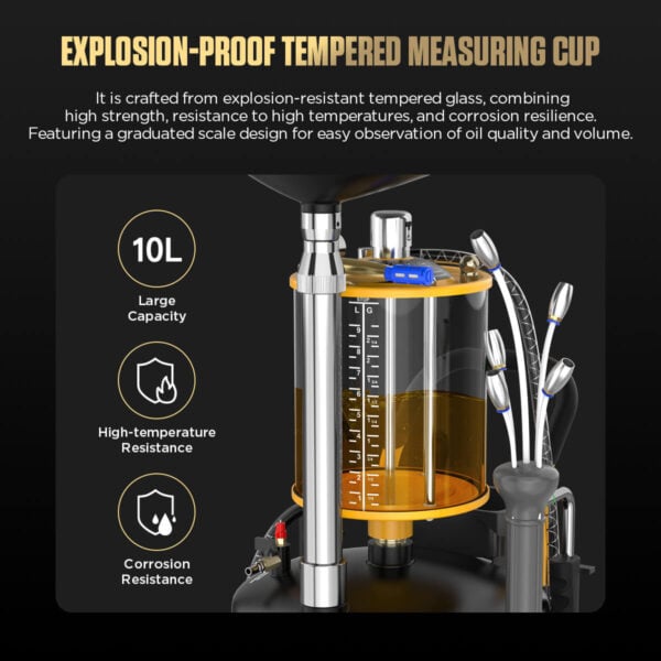 Autool OD720 Waste Oil Extractor & Oil Picker with Pneumatic Vacuum and Large Capacity - Image 5