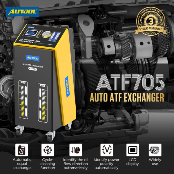 Autool ATF705 Automatic Transmission Fluid Exchanger with LCD Display and 2-Way Oil Cycle - Image 2