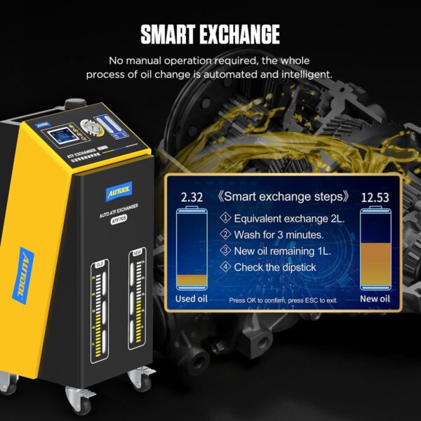 Autool ATF705 Automatic Transmission Fluid Exchanger with LCD Display and 2-Way Oil Cycle - Image 8