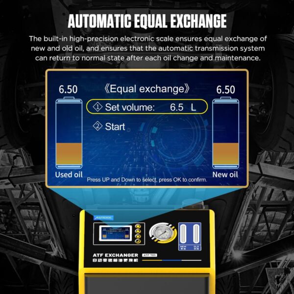 Autool ATF705 Automatic Transmission Fluid Exchanger with LCD Display and 2-Way Oil Cycle - Image 6